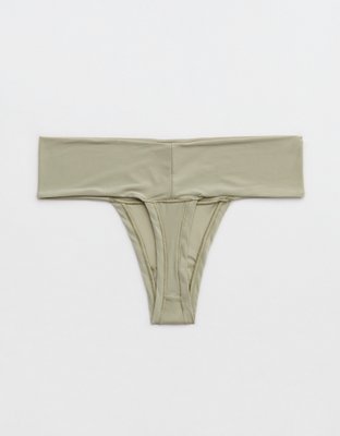 SMOOTHEZ Everyday Thong Underwear - Faded Olive