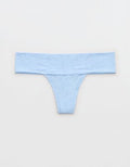 SMOOTHEZ Everyday Jacquard Thong Underwear - Blue Mist