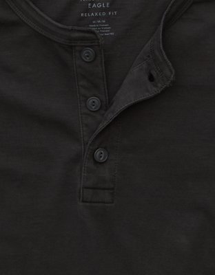 AE Vintage Relaxed Fit Henley T-Shirt - Dark Graphite