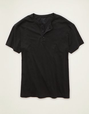AE Vintage Relaxed Fit Henley T-Shirt - Dark Graphite