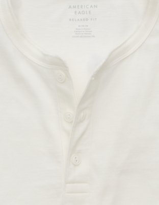 AE Vintage Relaxed Fit Henley T-Shirt - White