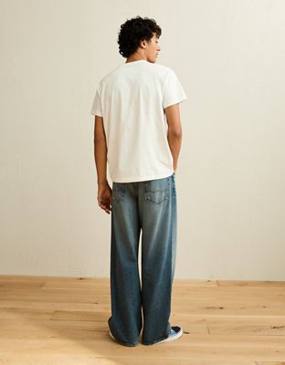 AE Vintage Relaxed Fit Henley T-Shirt - White