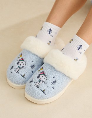 AE Camp Snoopy Scuff Slipper - Blue