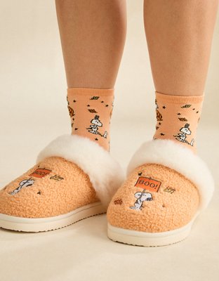 AE Snoopy Boo! Scuff Slipper - Peach