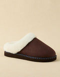 AE Heritage Faux Suede Slippers - Chocolate