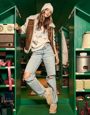 AE Strigid Ripped High-Waisted Stovepipe Jean - Skylight