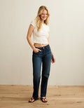 AE Curvy High-Waisted Straight Jean - Dark Vintage