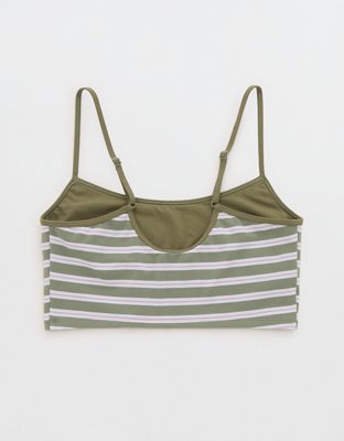 Superchill Cotton Bra Top - Olive Fun