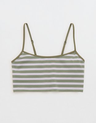 Superchill Cotton Bra Top - Olive Fun