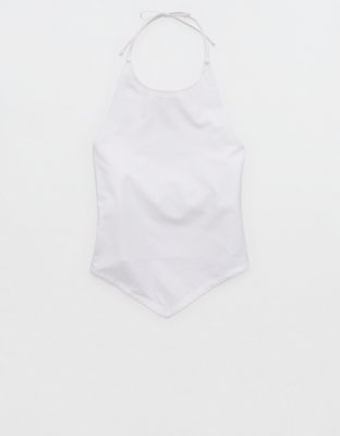 Aerie Handkerchief Hem Braless Tank Top - White