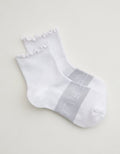 OFFLINE By Aerie Athletic Ruffle Sock - White