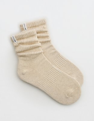 OFFLINE By Aerie Short Scrunch Socks - Heather Frost