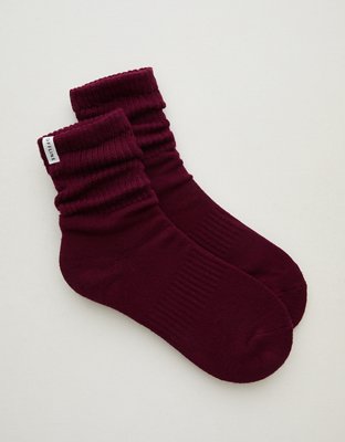 OFFLINE By Aerie Short Scrunch Socks - Royal Berry