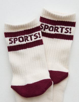 OFFLINE By Aerie Crew Socks - Heather Frost