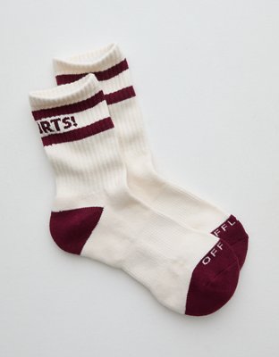 OFFLINE By Aerie Crew Socks - Heather Frost