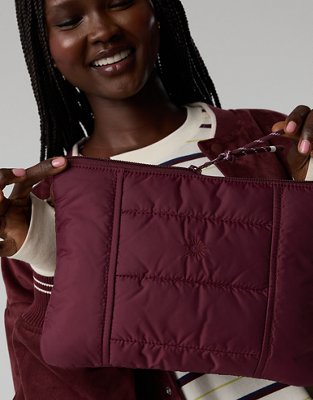 OFFLINE By Aerie Puff Love Square Pouch - Royal Berry