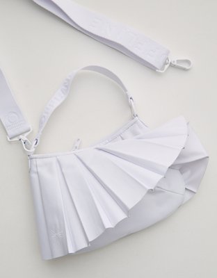 OFFLINE By Aerie Courtside Canvas Pleated Bag - White