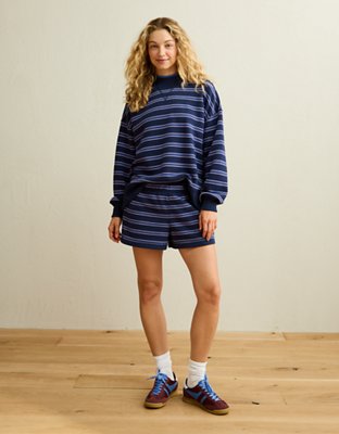 AE Everyday Luxe Sweat Short - Night Time Navy