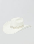 San Diego Hat Company Beaded Cowboy Hat - White