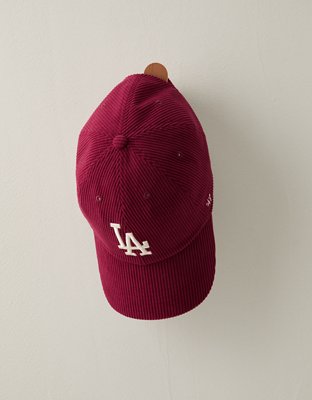 AE Los Angeles Dodgers Corduroy Baseball Hat - Burgundy