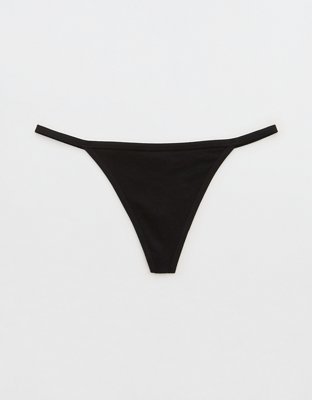 Aerie String Thong - True Black