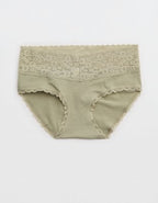 Superchill Vintage Lace Cotton Boybrief Underwear - Faded Olive