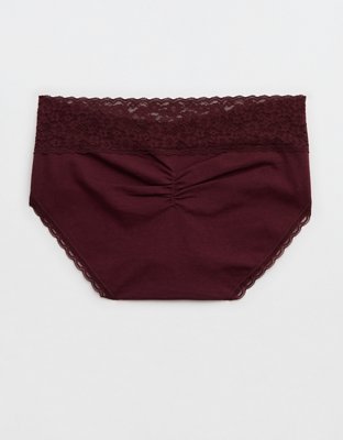 Superchill Vintage Lace Cotton Boybrief Underwear - Royal Berry