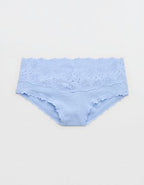 Superchill Cotton Rosey Lace Cheeky Underwear - Cloudy Blue