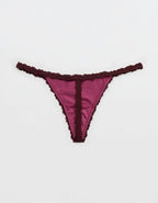 Superchill Cotton with Lace Thong Underwear - Autumn Jam