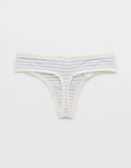 Superchill Cotton Button Thong Underwear - Monaco Blue