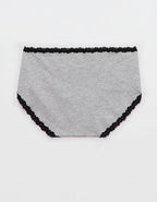 Superchill Cotton Lace Boybrief Underwear - Medium Heather Gray