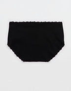Superchill Cotton Lace Boybrief Underwear - True Black