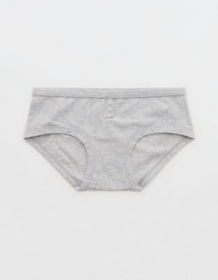 Superchill Cotton Button Boybrief Underwear - Medium Heather Gray