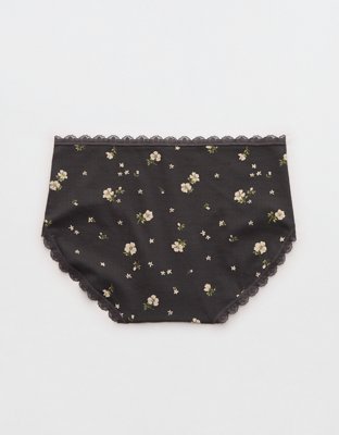 Superchill Cotton Pointelle Lace Boybrief Underwear - Smoked Gray