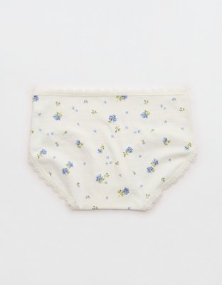Superchill Cotton Pointelle Lace Boybrief Underwear - Soft Muslin