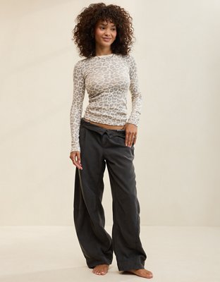 Aerie Essential Crew Layering T-Shirt - Dusk