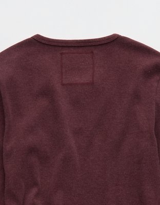 Aerie Essential Henley Layering T-Shirt - Royal Berry