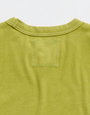 Aerie Essential Crew Layering T-Shirt - Tomboy Green