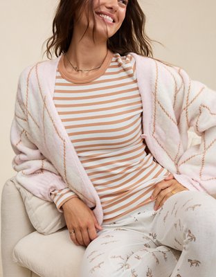 Aerie Essential Crew Layering T-Shirt - Beach Dune