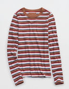 Aerie Essential Crew Layering T-Shirt - Violet Willow