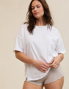 Aerie Oversized Crew Boyfriend T-Shirt - Cool White
