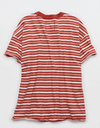 Aerie Oversized Crew Boyfriend T-Shirt - Rust