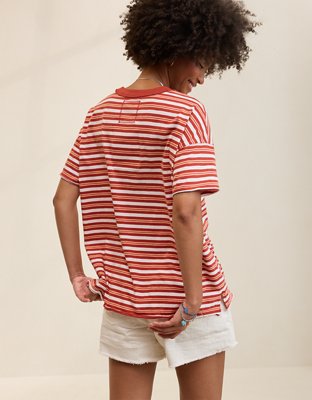 Aerie Oversized Crew Boyfriend T-Shirt - Rust