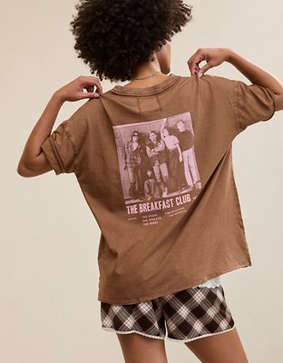 Aerie Oversized Crew Boyfriend T-Shirt - Hazelnut