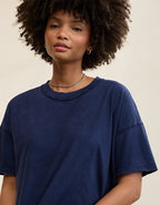 Aerie Oversized Crew Boyfriend T-Shirt - Navy