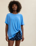Aerie Oversized Crew Boyfriend T-Shirt - Rome Blue
