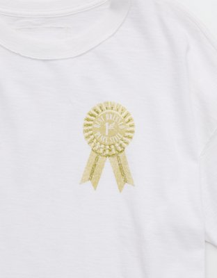 Aerie Oversized Crew Boyfriend T-Shirt - Air White