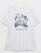 Aerie Oversized Crew Boyfriend T-Shirt - Raw White