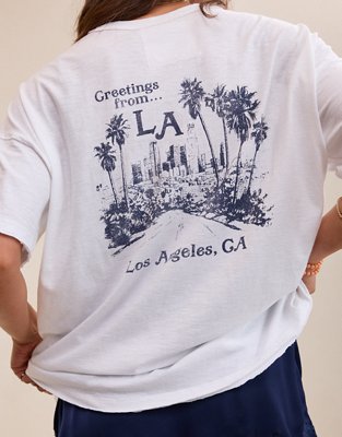 Aerie Oversized Crew Boyfriend T-Shirt - Raw White
