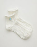 Aerie Rosette Quarter Socks - Cream